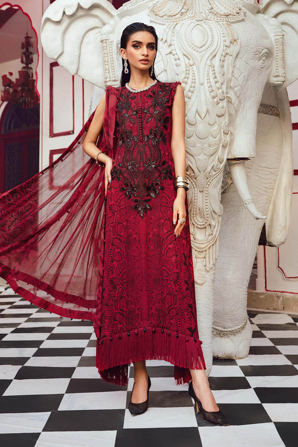 3 Piece Unstitched Embroidered Linen Suit MPT-2702-A