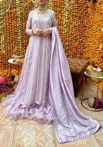 Mahnoor with Ruffled Gown and Dupatta