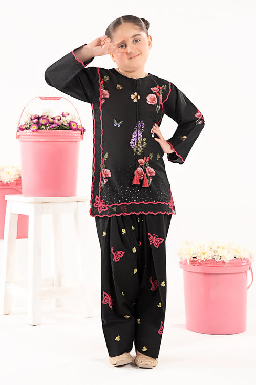 2 Piece Embroidered Lawn Suit-MKD-EF26-47-Black
