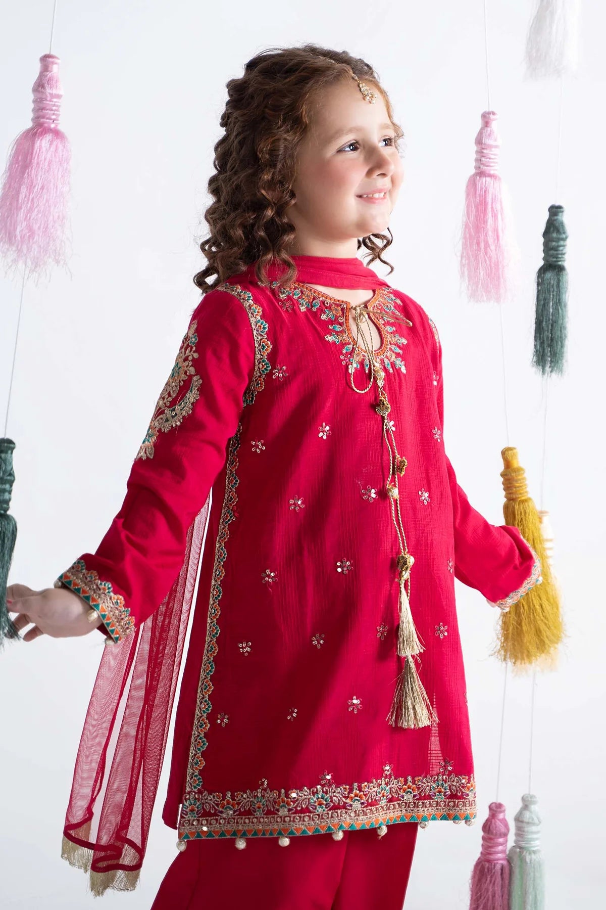 3 PIECE EMBROIDERED DORIA COTTON SUIT | MKD-EA24-19