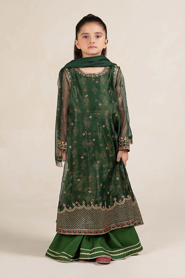 3 Piece Embroidered Cotton Net Suit