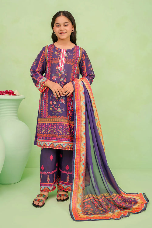 Poly Lawn Digital Printed 3 Pc Suit