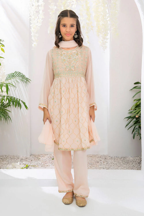 Chiffon Embroidered 3 Pc Suit