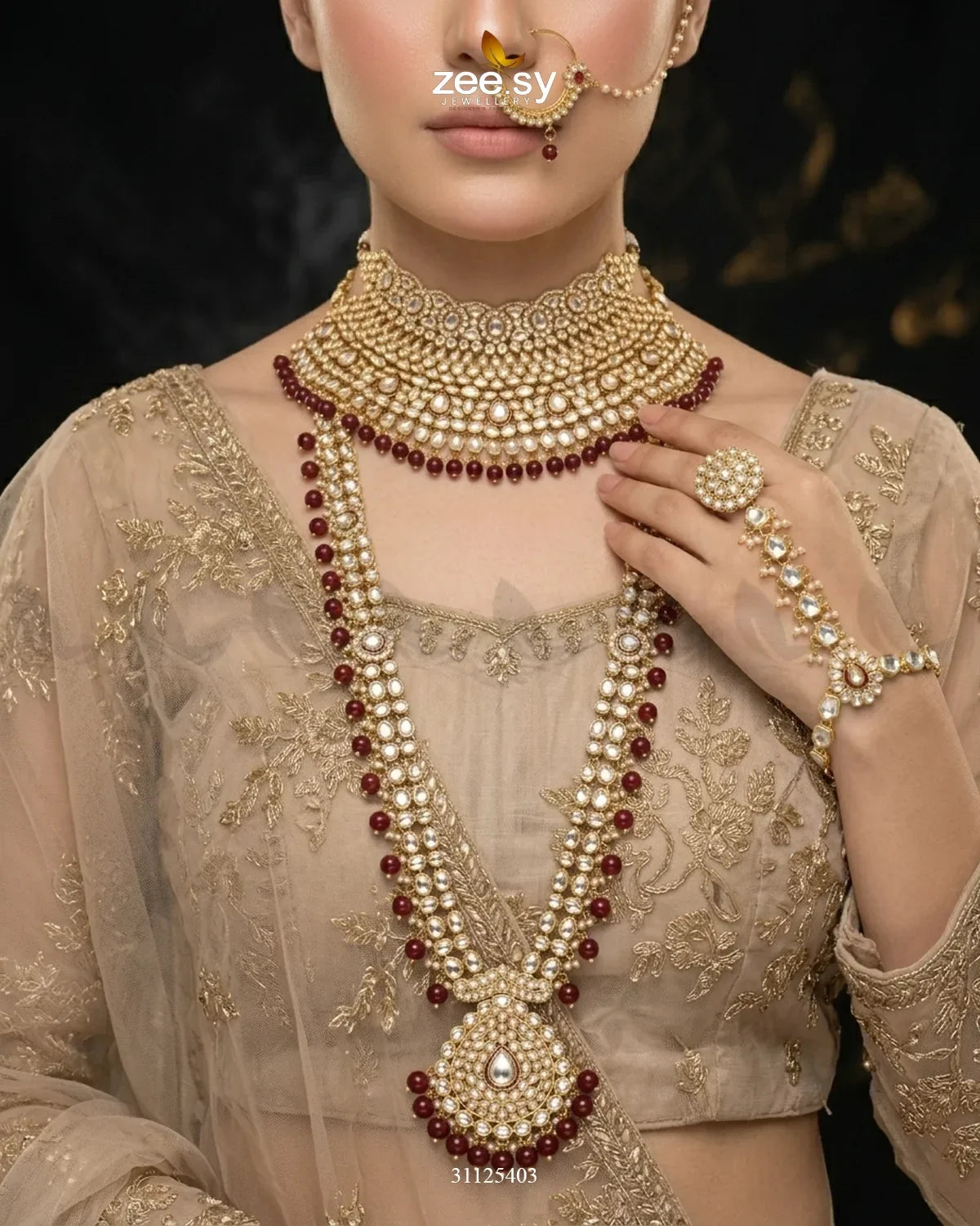 Rich Sentimental Motif Bridal Set
