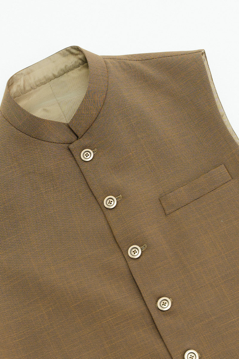 Camel Brown Waistcoat