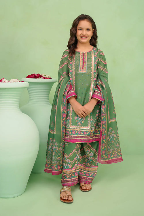 Poly Lawn Digital Printed 3 Pc Suit