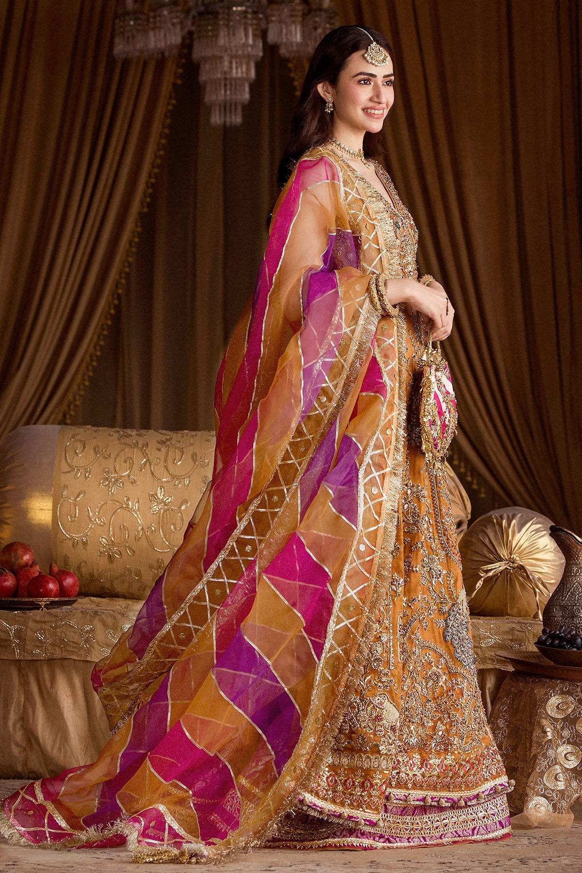 SANGEET HAND EMBELLISHED COTTON ZARI NET STITCHED