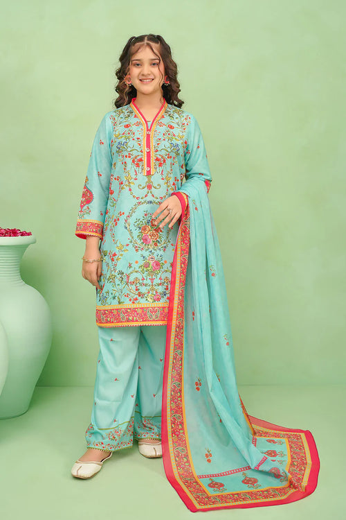 Poly Lawn Digital Printed 3 Pc Suit