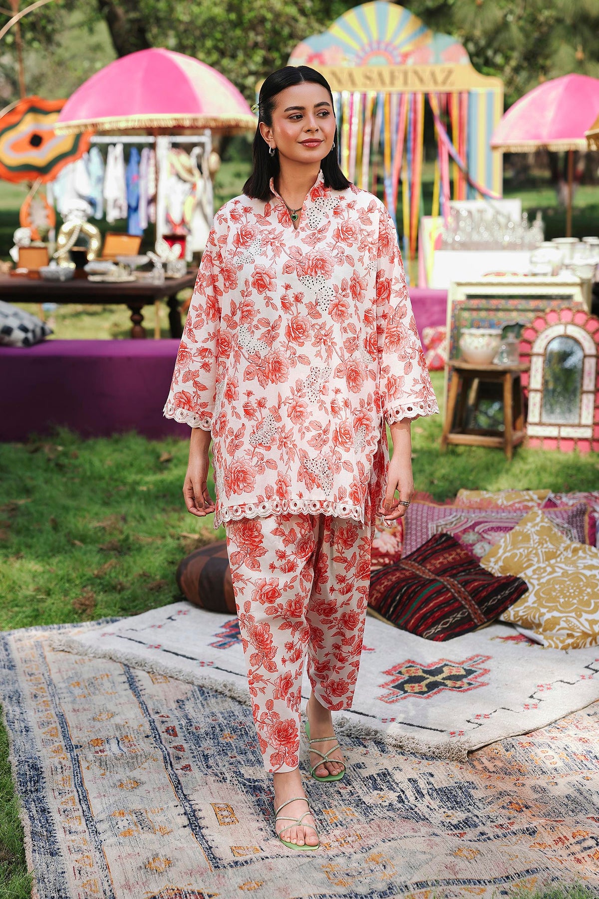 Multi Printed Lawn Shirt + Shalwar