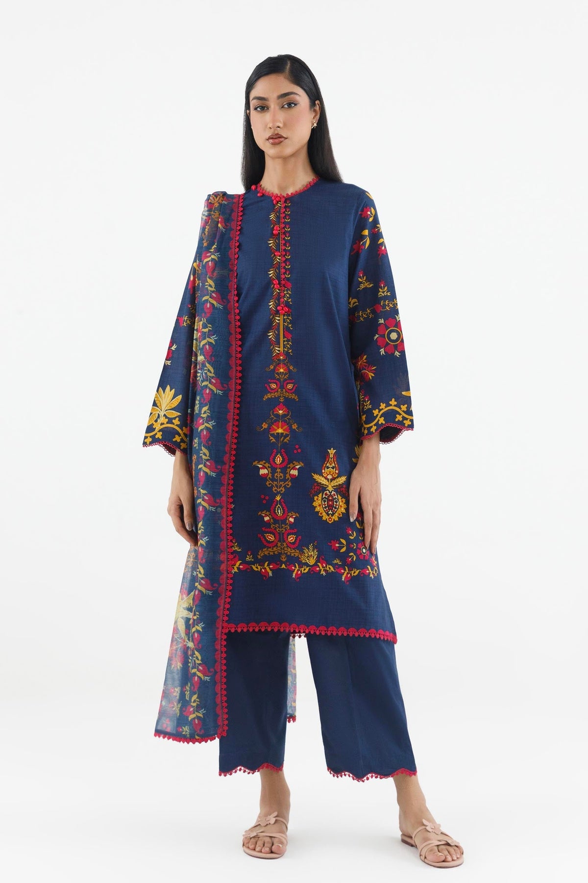 Multi Printed Lawn Suit