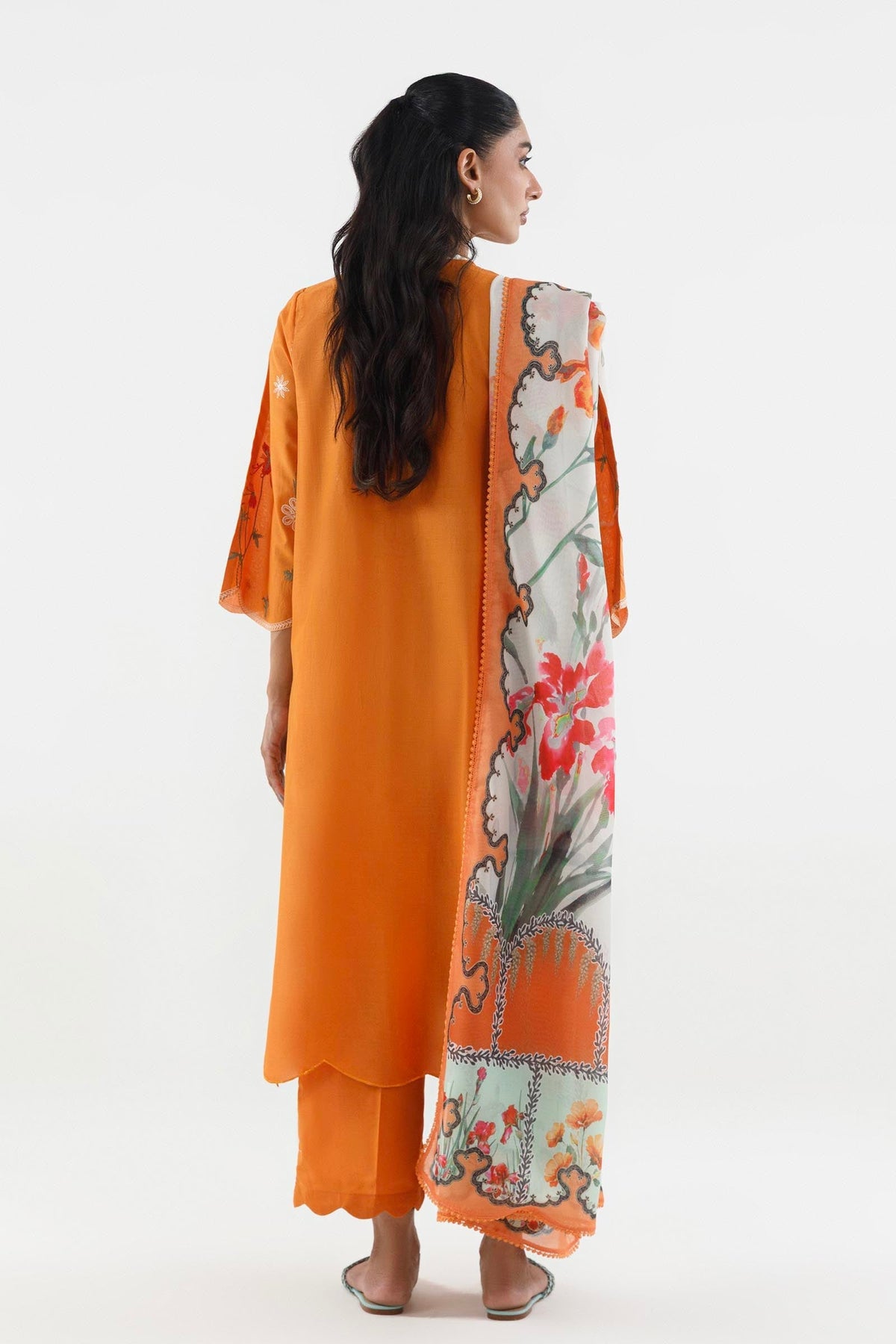 Multi Embroidered Muzlin Lawn Suit