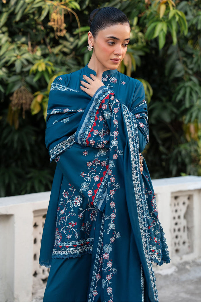 Blue Carnation 3 Piece Embroidered Suit