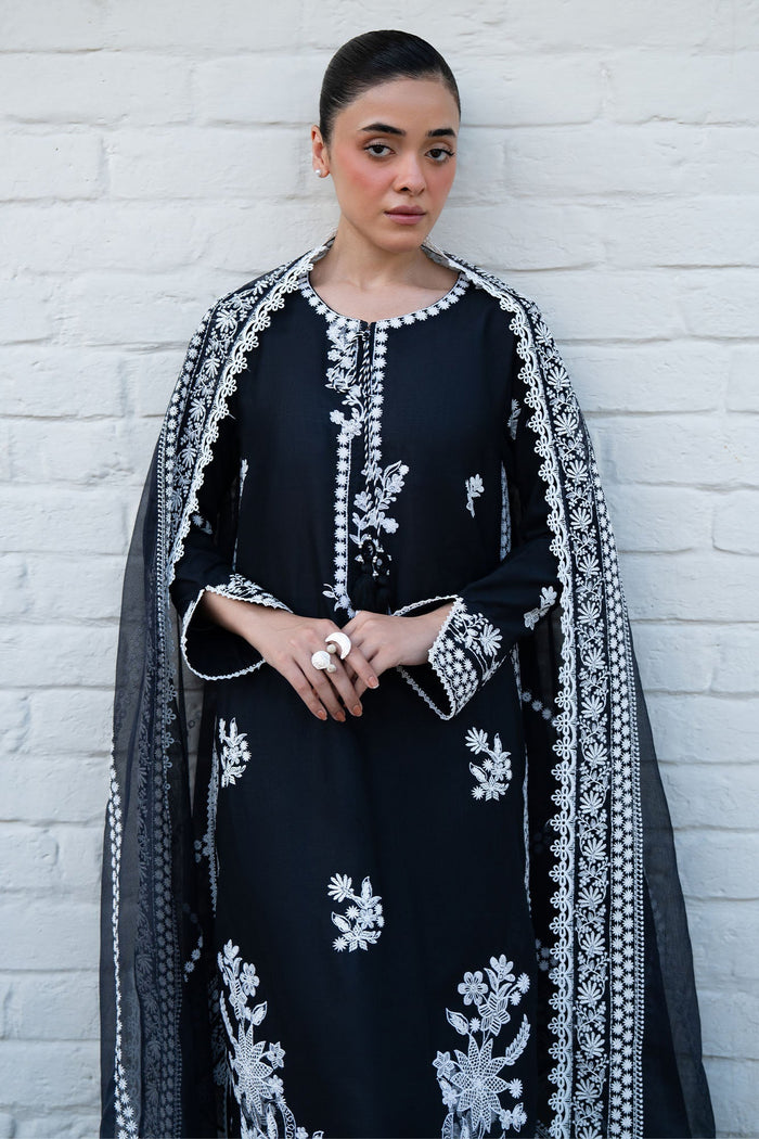 Raven Breeze 3 Piece Embroidered Suit