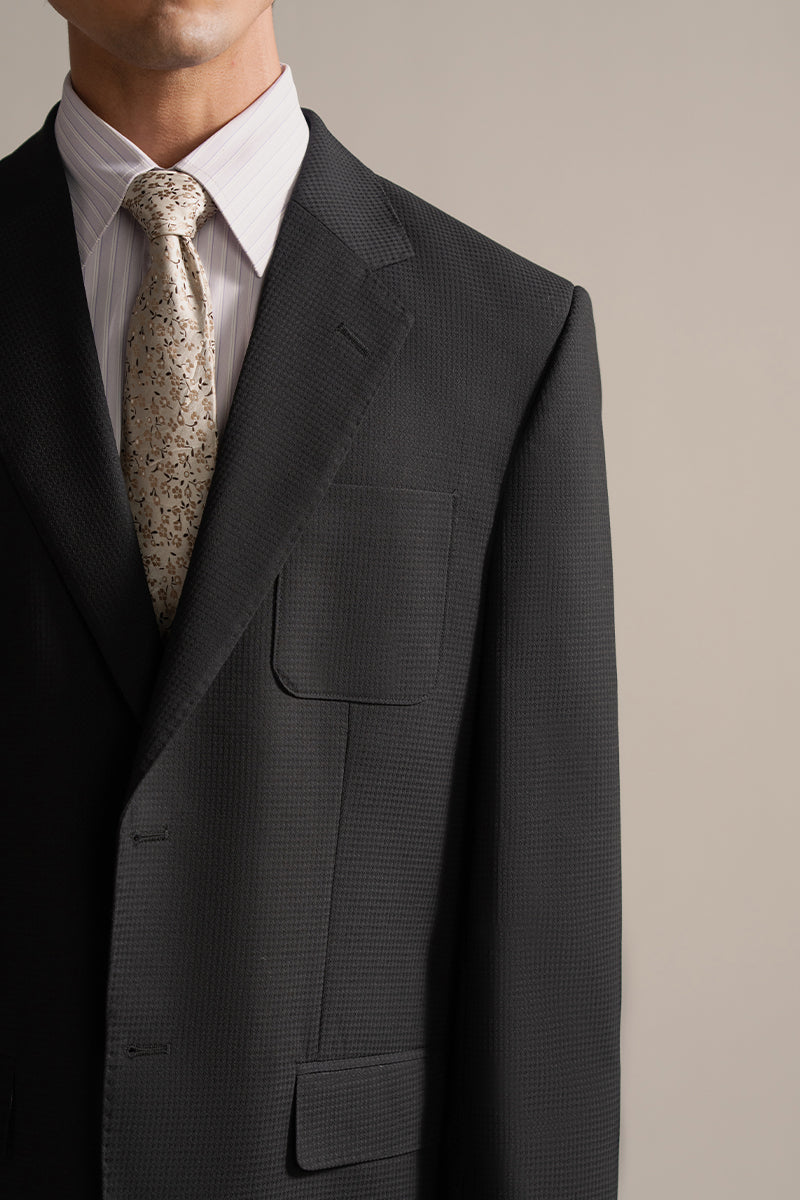 Textured Onyx Grey Blazer