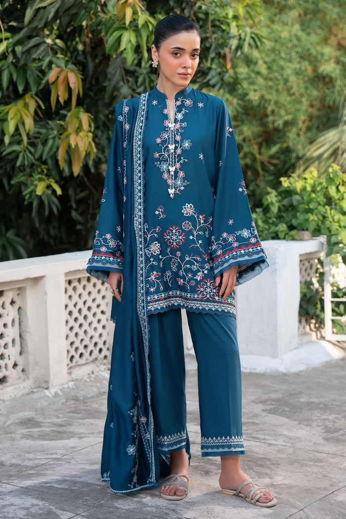 Blue Carnation 3 Piece Embroidered Suit