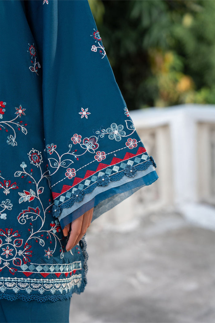 Blue Carnation 3 Piece Embroidered Suit