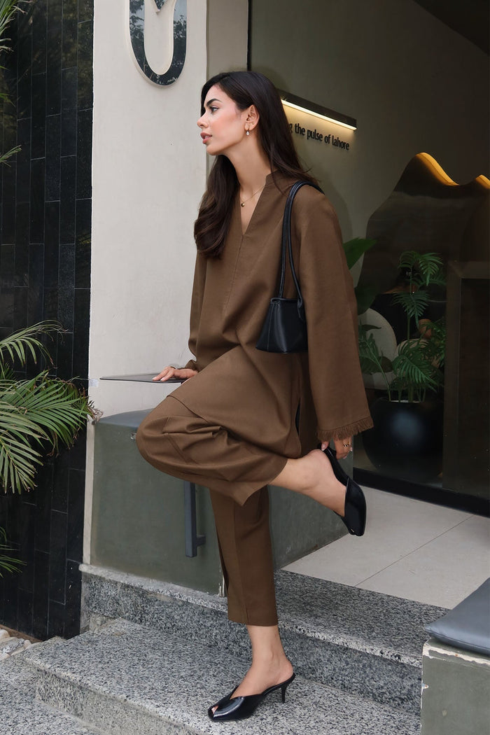 Khaki - 2 Piece Karandi RTW