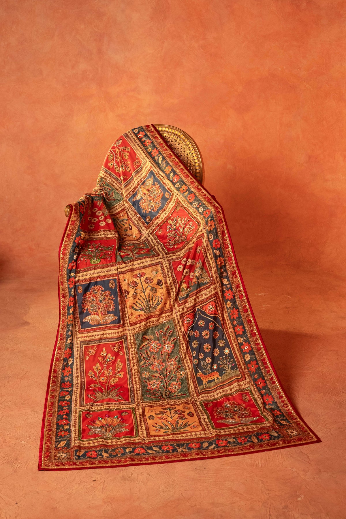 Gul Mohar Printed Shawl