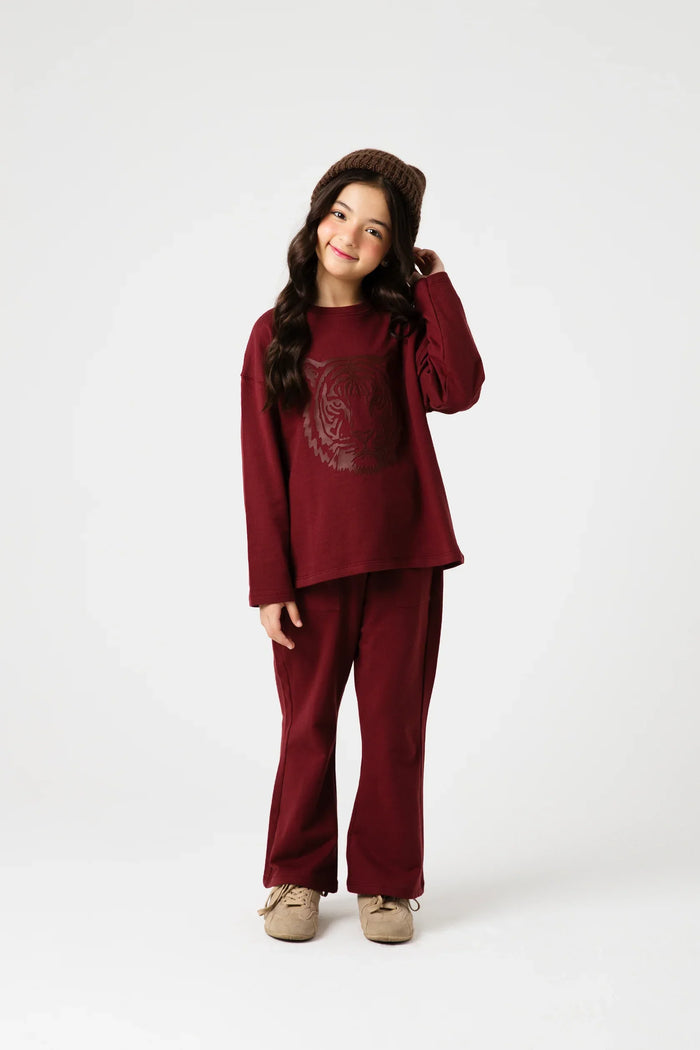 Girls Wild Chocolate Terry Co-ord Set