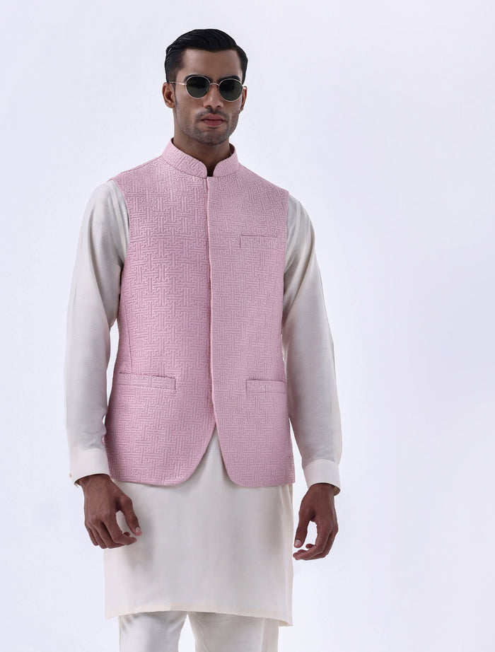 Pink Embroidered Waistcoat
