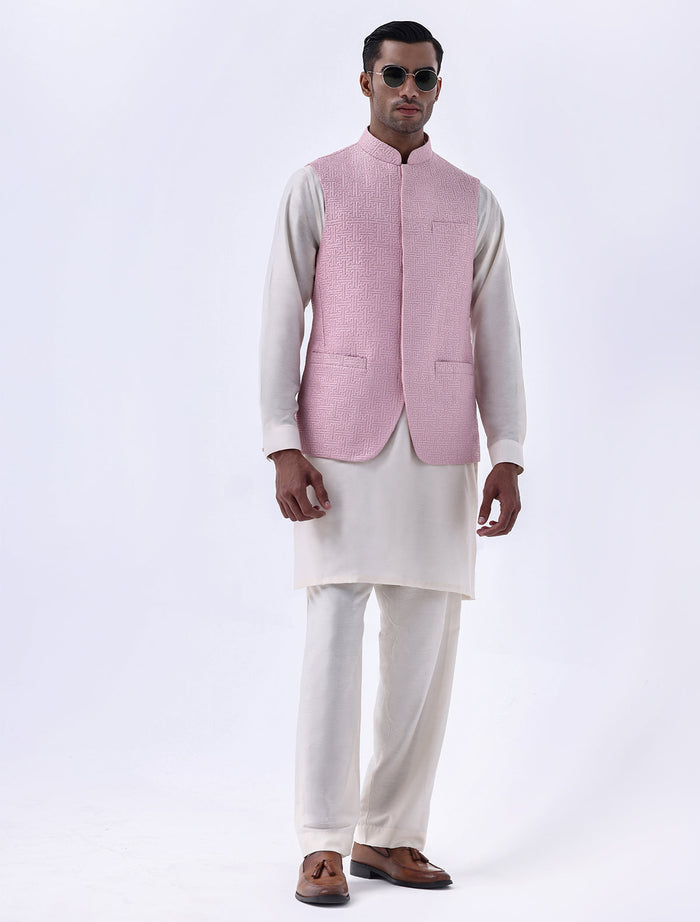 Pink Embroidered Waistcoat