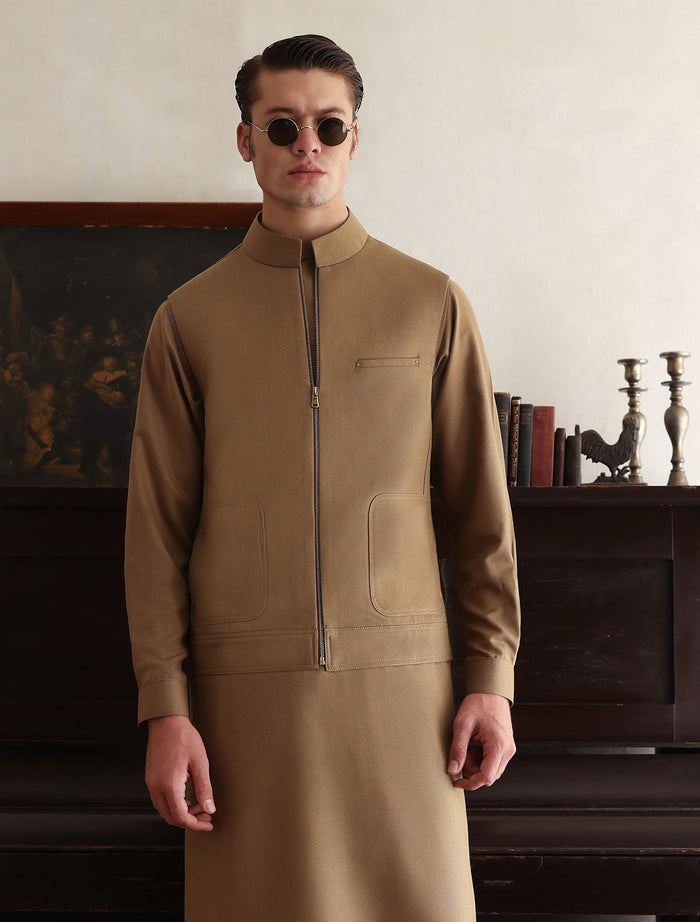 Beige Designer Waistcoat
