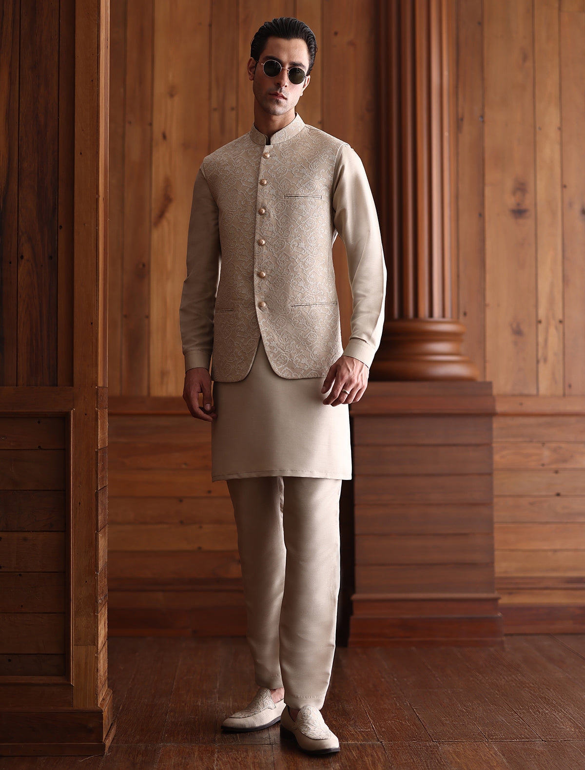 Ivory Embroidered Waistcoat