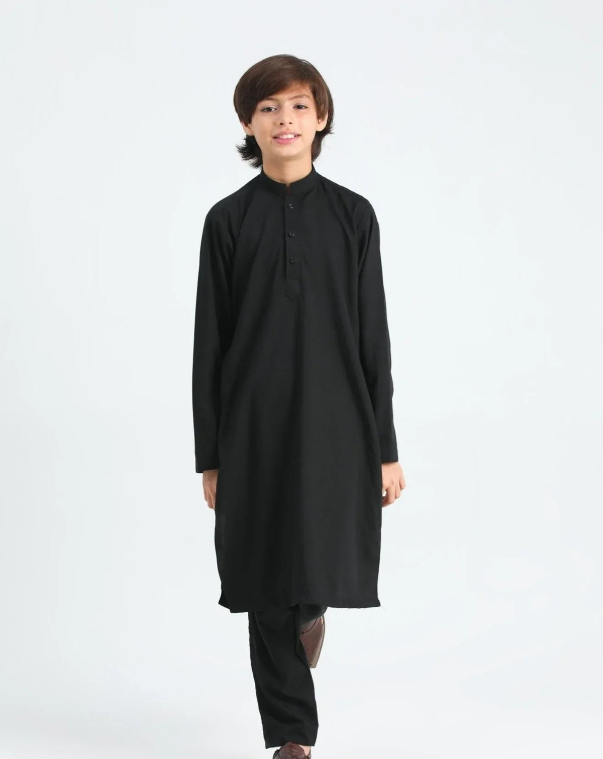 Crow Black Kurta Trouser - Kids