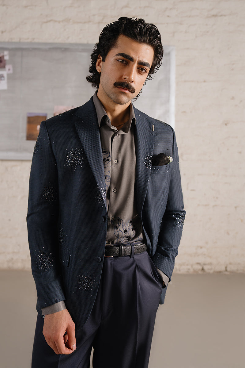 "bleue" Single Breast Suit