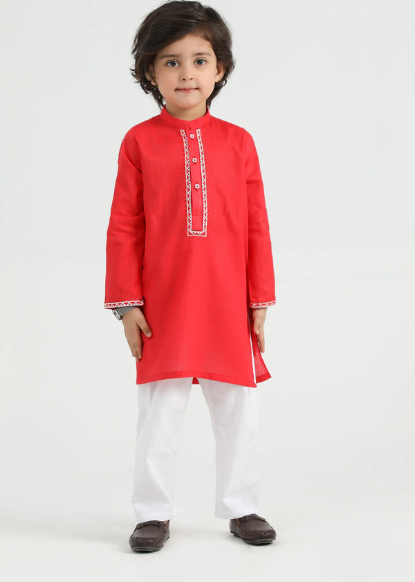 Cherry Red Kurta