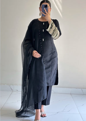 3pcs black khadi khas