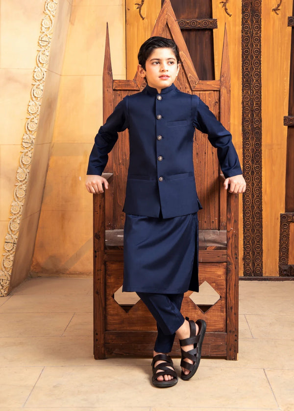Boski Navy Blue with Suiting Waistcoat