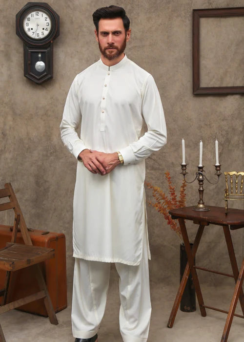 MEN'S OFF WHITE BOSKI KAMEEZ