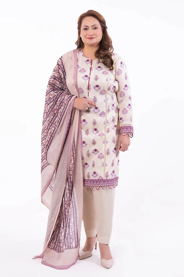 3 Piece Stitched Printed Lawn Suit