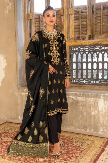 3PC Embroidered Jacquard