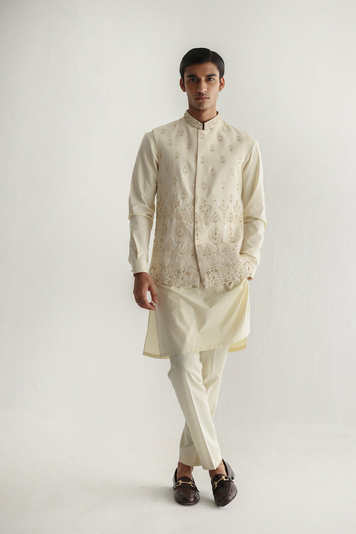Ivory Daman Waist Coat