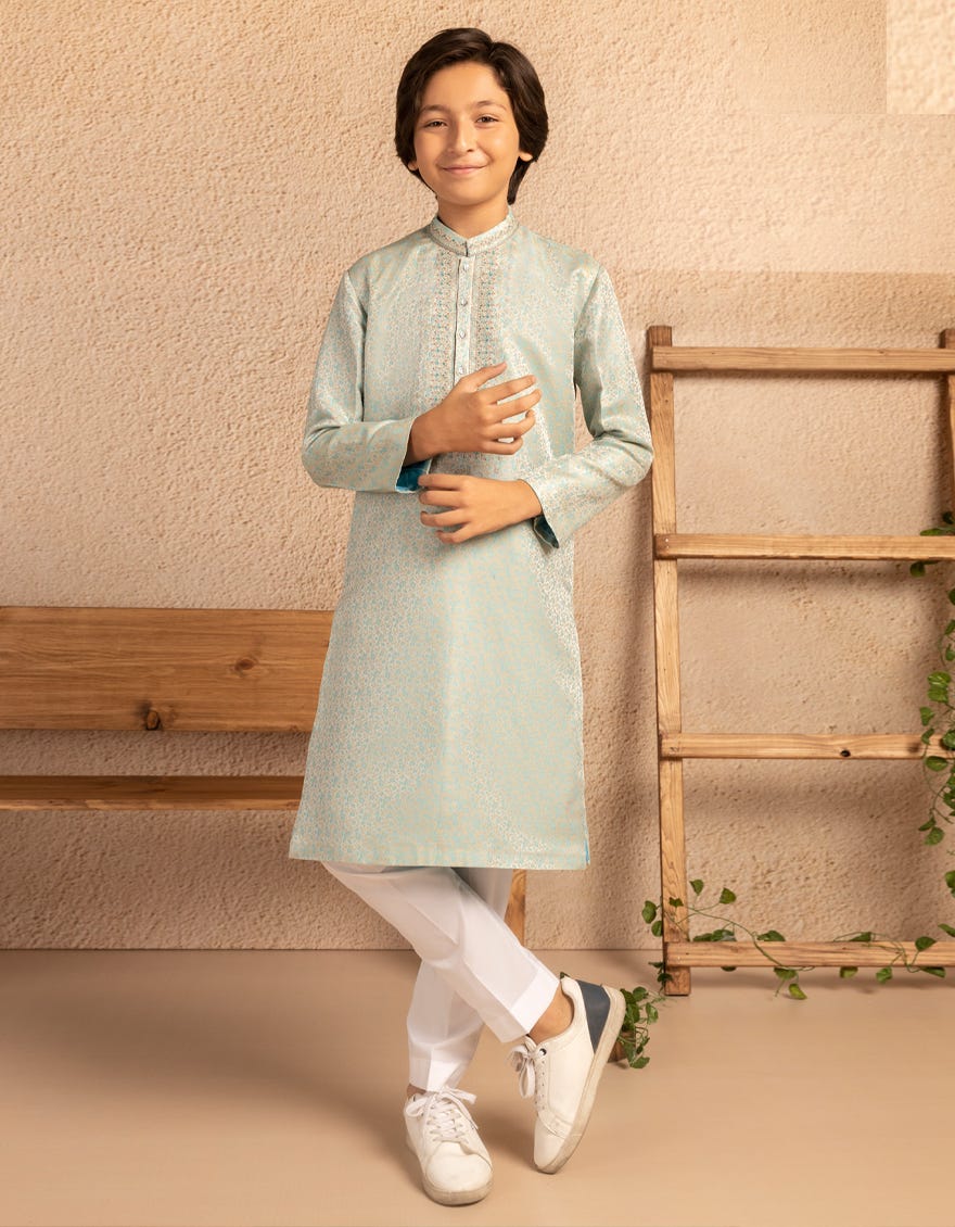 Blue Boys Formal Kurta