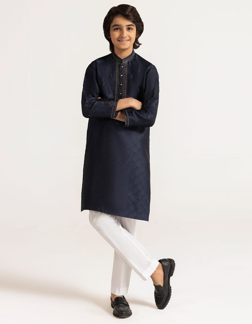 Blue Boys Formal Kurta