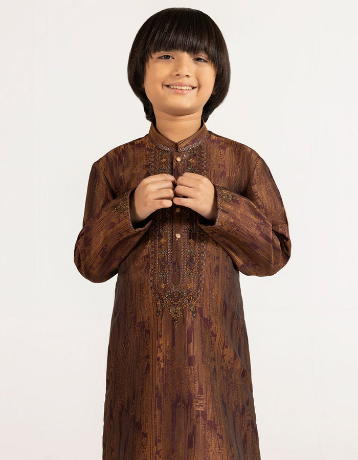 Maroon Boys Formal Kurta