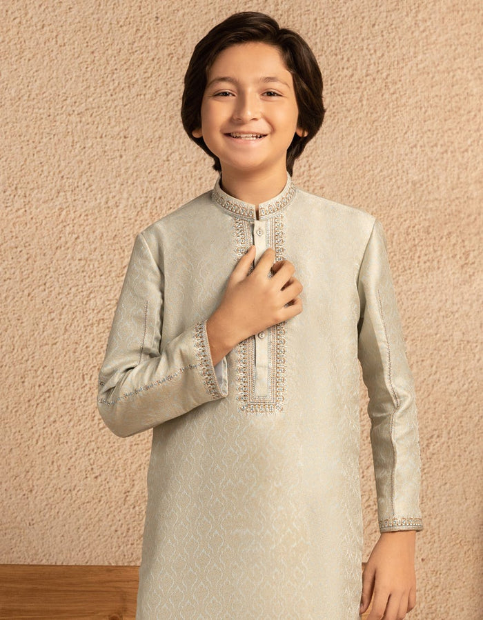 Ice Blue Boys Formal Kurta