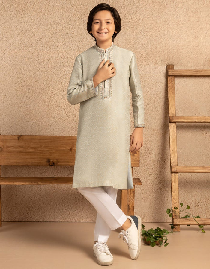 Ice Blue Boys Formal Kurta