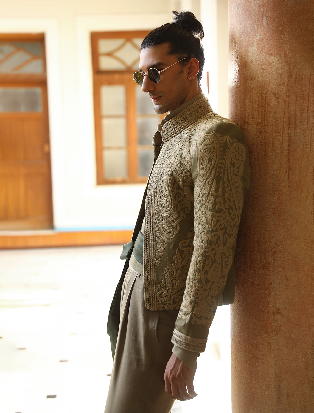 Light Green Embroidered Jacket