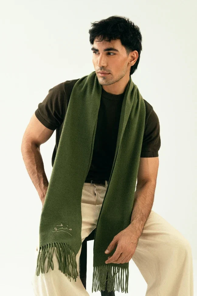 Cashmere Stole - Matcha Green