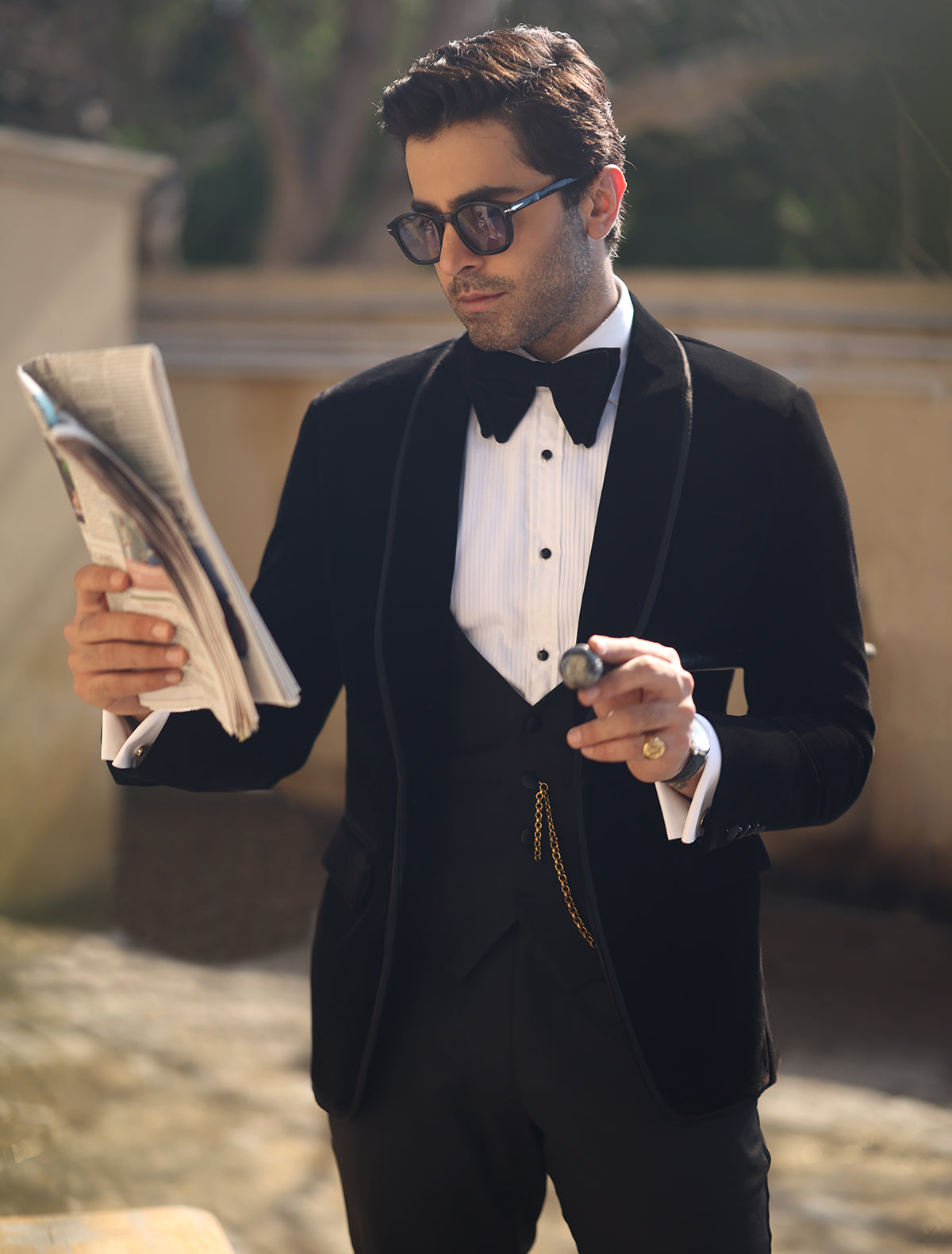 Black Velvet Tuxedo Jacket