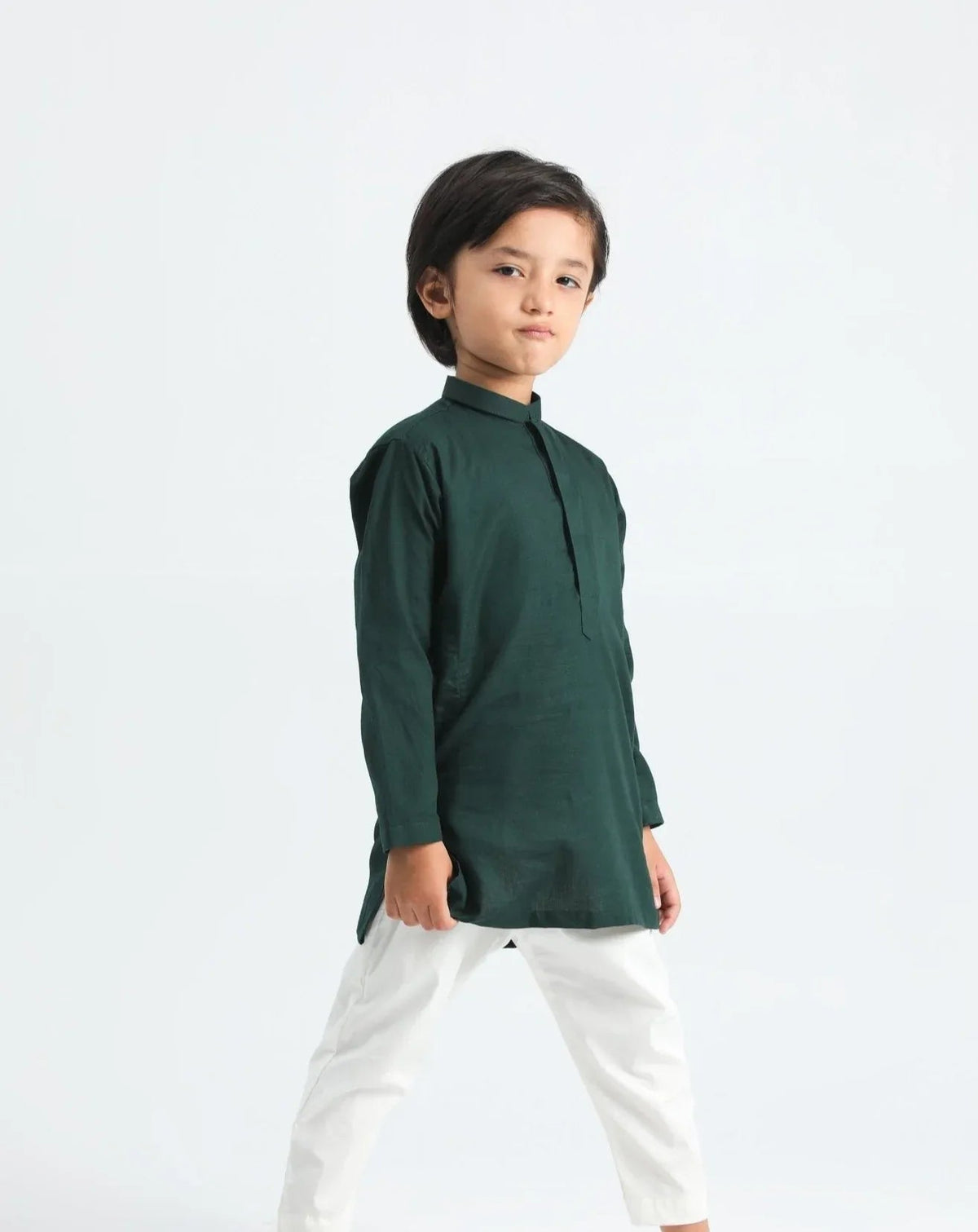 Pine Cotton Kurta Trouser - Kids