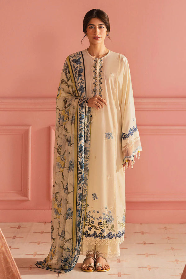 BLUE ALLURE-3PC PRINTED LAWN SUIT