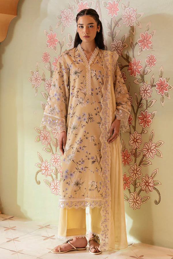 OLIVE MUSE-3PC PRINTED LAWN SUIT