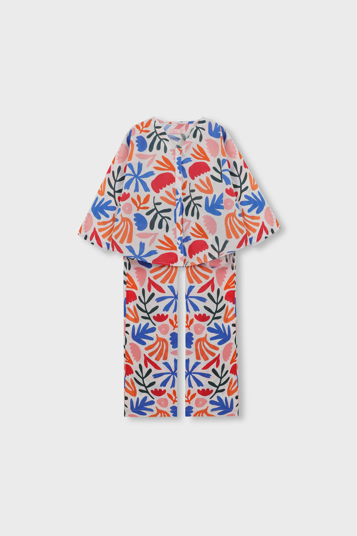 Tropical Vibrant Cotton Co-ord Set