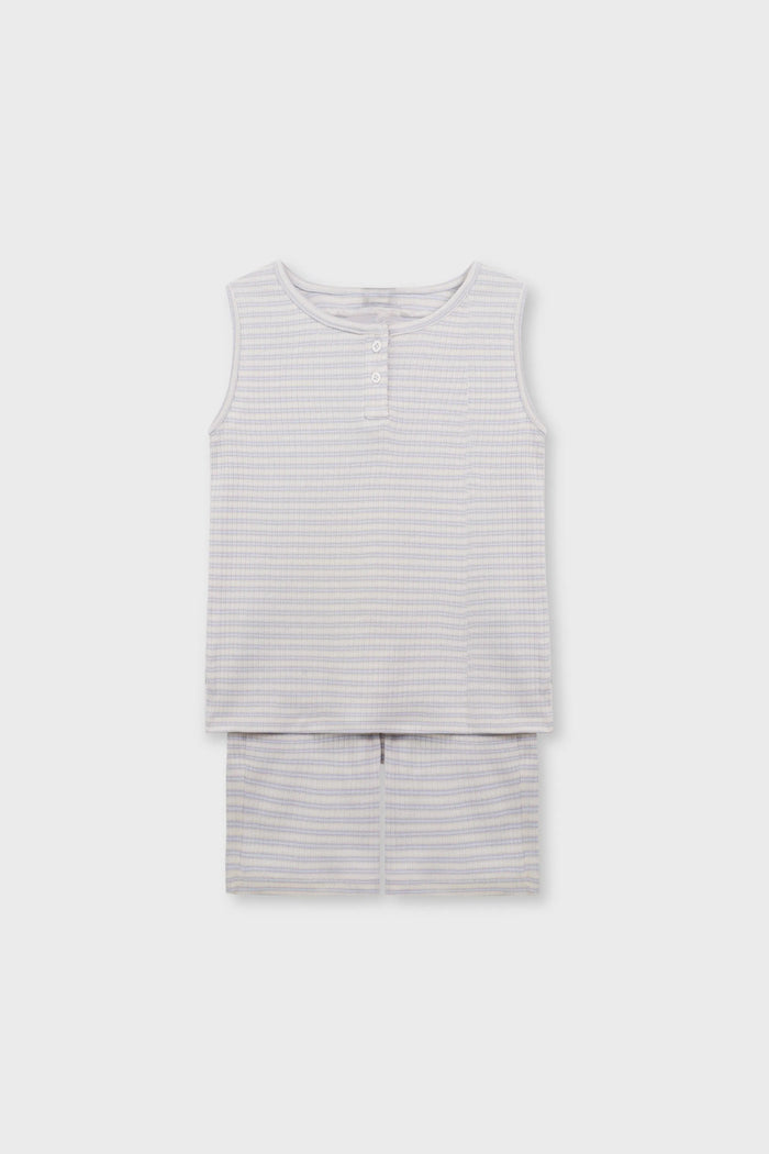 Girls Sky Blue Henley Co-ord Set