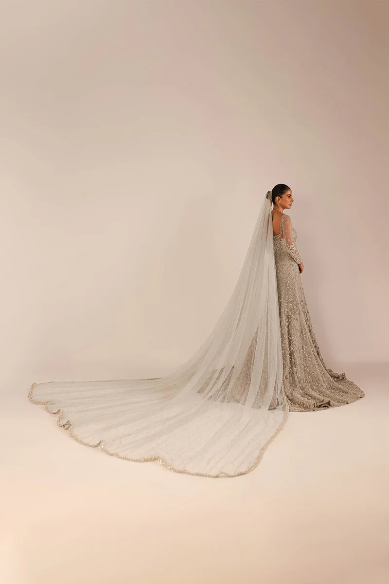 Luxury Handcrafted Long Tail Maxi Gown for Bridal & Special Occasions